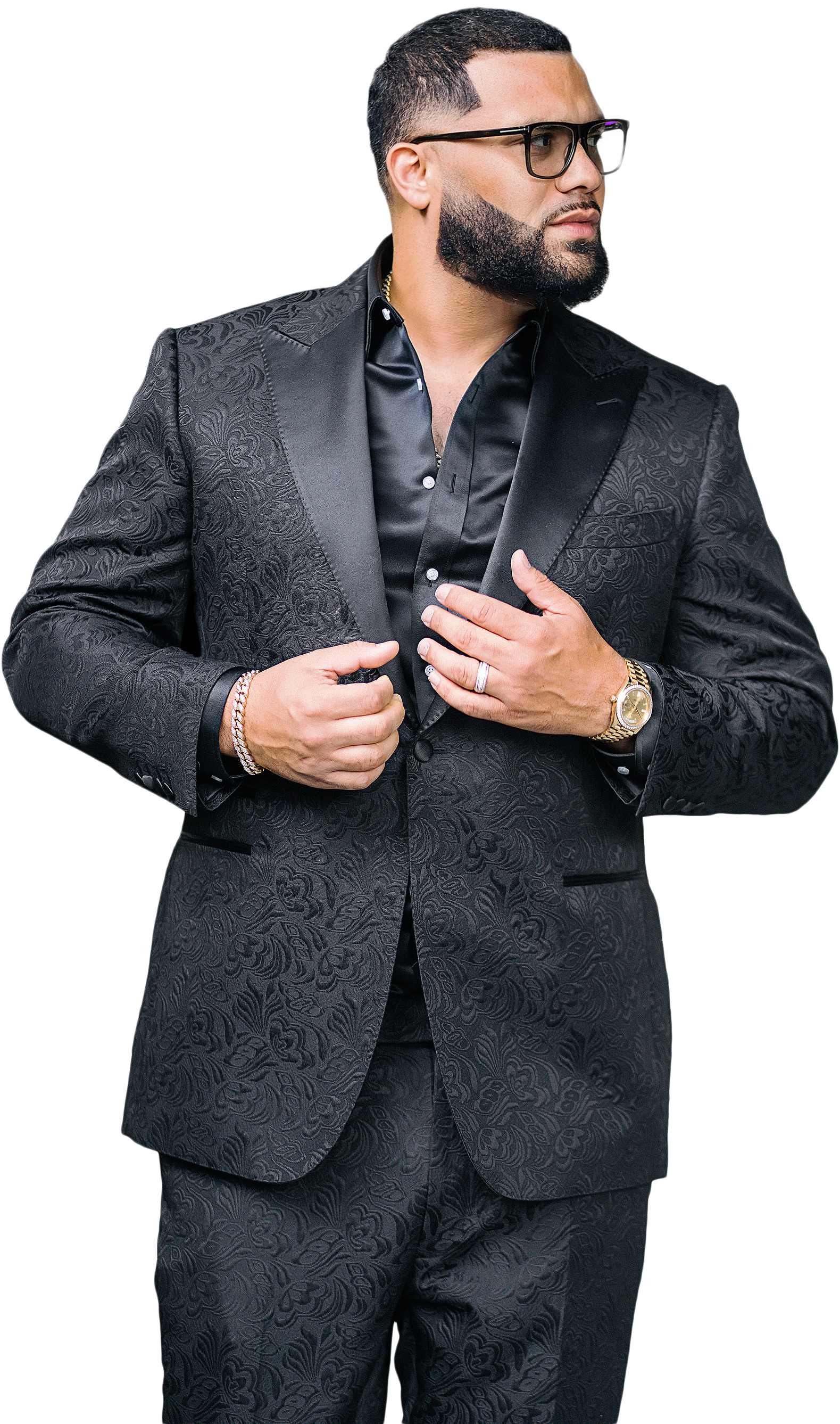 Michael J. MacDonald in a black suit